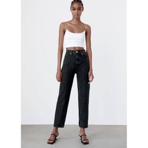 Zara 90s Mom fit jeans size US 8 (charcoal grey/washed black)